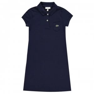 Lacoste Junior Girls Polo Shirt Dress - Navy 166