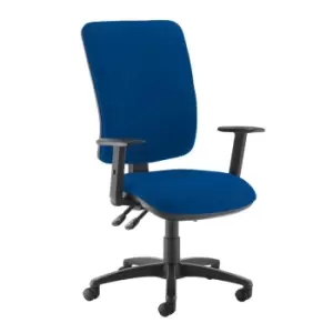 Dams MTO Senza Extra High Back Operator Chair with Adjustable Arms - Ocean Blue