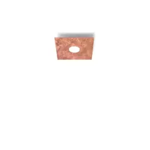 Square Lifestyle Metal Surface Mounted Ceiling Light - Vintage Copper Finish, 1x GX53