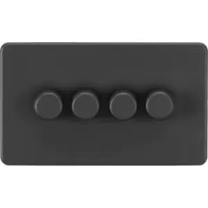 MLA Knightsbridge 4 Gang 2-Way 10-200W Trailing Edge Dimmer Anthracite - SF2184AT