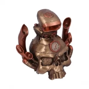 Petrol Head Steampunk Skull Figurine