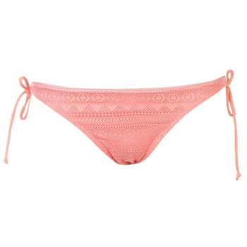 SoulCal Lace Tie Bikini Briefs Ladies - Pink