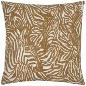 Hidden Zebra Cushion Caramel