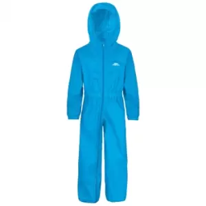 Trespass Childrens/Kids Button Rain Suit (3-4 Years) (Blue)