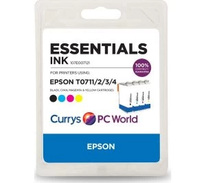 Essentials T071 Tri Colour and Black Epson Ink Cartridge Multipack