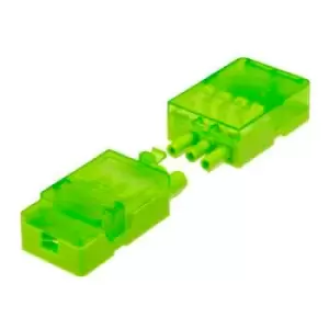 Greenbrook 20A 3 Pin Quick Click Push-In Cord Grip Lighting Connector Green - LCGN3PLS