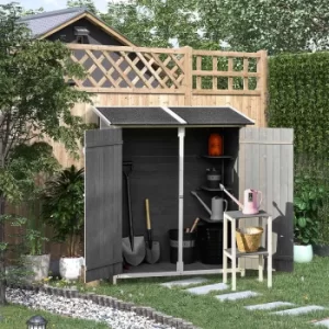 Alfresco Garden Tool Storage Shed with Ground Nails, Grey