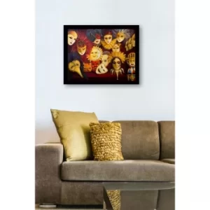 SC0523 Multicolor Decorative Framed MDF Painting