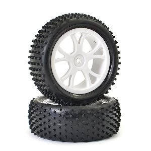 Ftx Vantage Front Buggy Tyre Mounted On Wheels (Pr) - White