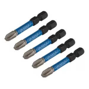 Draper Expert 05645 5pc PH Type Impact Screwdriver Bits, No. 3 x 50mm, 1/4" Hex