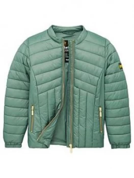 Barbour International Girls Keeper Quilted Jacket - Green, Size 6-7 Years, Women