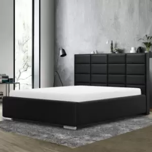 Tuanso Bed King Plush Velvet Black