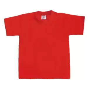 B&C Kids/Childrens Exact 190 Short Sleeved T-Shirt (Pack of 2) (3-4) (Red)