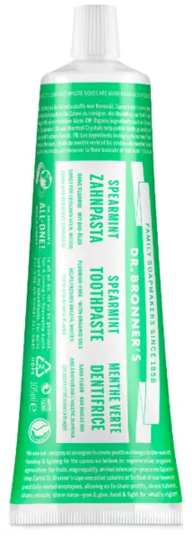 Dr Bronners Spearmint Toothpaste 140g