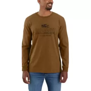 Carhartt Mens Super Dux Graphic Long Sleeve T Shirt L - Chest 42-44' (107-112cm)