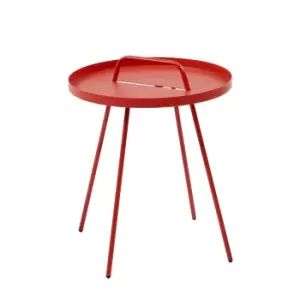 Metal Rio Garden Table in Red