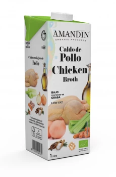 Amandin Organic Chicken Stock - 1Ltr (Case of 6)