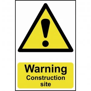 Scan Warning Construction Site Sign 200mm 300mm Standard