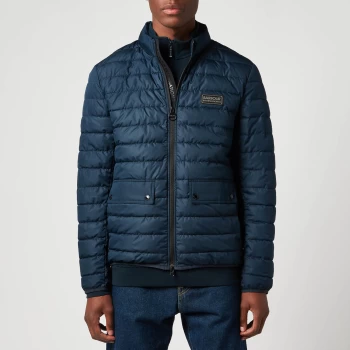 Barbour International Mens Track Drive Quilt Jacket - Navy - M