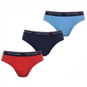 Tommy Bodywear 3 Pack Logo Waistband Briefs - Blue