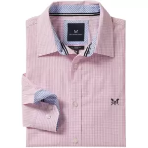 Crew Clothing Mens Classic Micro Gingham Shirt Classic Pink XXL