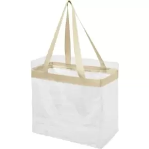 Bullet Hampton Tote (30.5 x 15.2 x 30.5 cm) (Khaki/Transparent) - Khaki/Transparent