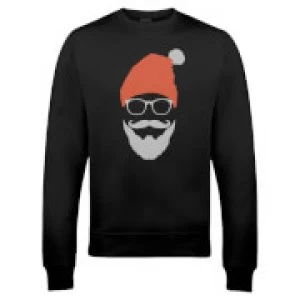 Cool Santa Christmas Sweatshirt - Black