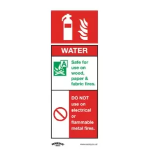 Safety Sign - Water Fire Extinguisher - Rigid Plastic