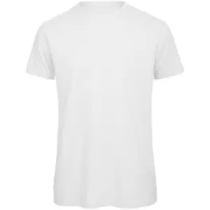 B&C Mens Favourite Organic Cotton Crew T-Shirt (XL) (White)