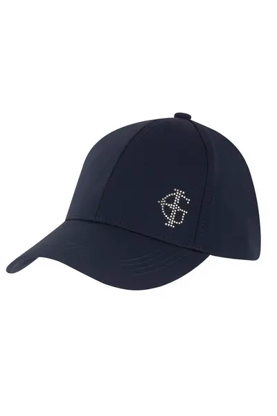 Island Green Diamante Logo Peak Cap Navy