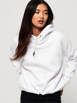 Superdry Elite Crop Hoodie - White, Size 16, Women