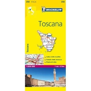 Toscana - Michelin Local Map 358 Map 2007 Sheet map, folded