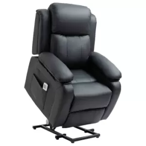 HOMCOM Riser And Recliner Chair Power Lift Reclining Chair With Remote - Black