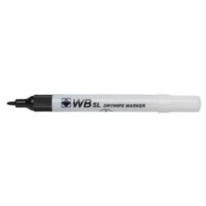 Value Drywipe Marker Bullet Tip Fine Black PK10