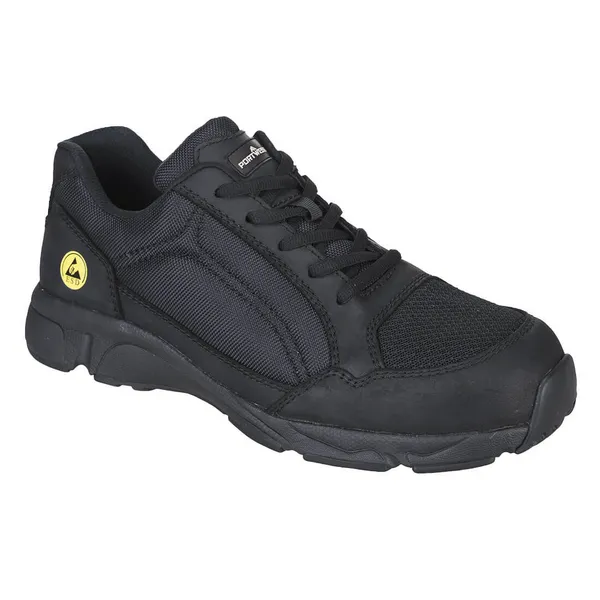 Portwest Tees ESD Non Metallic Safety Trainers FT62BKR43 Colour: Black