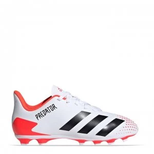 adidas Predator 20.4 Firm Ground Football Boots Junior - White/Black