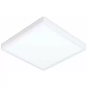 Loops - Wall Flush Ceiling Light White Shade Square White Plastic Bulb LED 20W Included