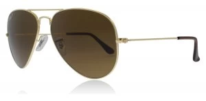 Ray-Ban 3025 Aviator Sunglasses Crystal Brown 001/57 Polariserade 58mm