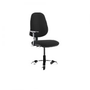 Task Office Chair Eclipse II Lever Black Fabric With Height Adjustable Arms And Hi Rise Draughtsman Kit