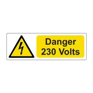 Spectrum Industrial Danger 230 Volts, Pack of 25 Sav (75 x 25mm)