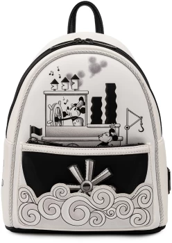 Mickey Mouse Loungefly - Steamboat Willie Music Cruise Mini backpacks white black