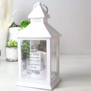 Personalised Soft Watercolour Lantern White