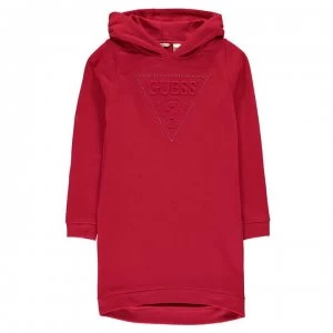 Guess Hooded Logo Dress - Elec Crim ELCR