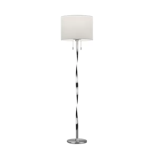 Nandor Modern 2 Light LED Integrated Floor Lamp Nickel Matt 3000K