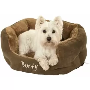 Polar Dog Bed Soft Washable Fleece Fur Cushion Warm Luxury Pet Basket - Medium - Bunty