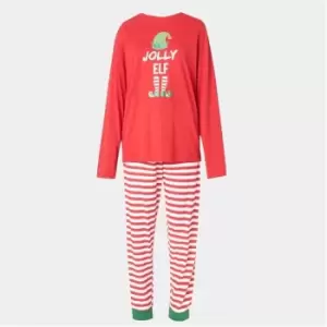 I Saw It First Family Xmas Mens Nightwear - Red