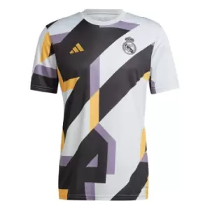 adidas Real Madrid Pre Match Shirt 2023 2024 Adults - Grey