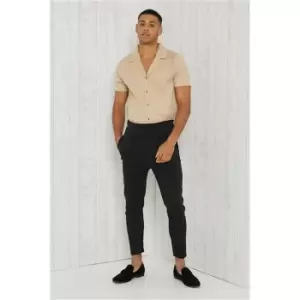 I Saw It First Black High Waist Button Fastening Trousers - Black