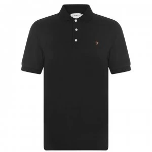 Farah Vintage Blanes Short Sleeve Polo Shirt - Black 010