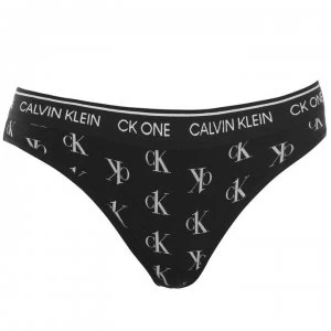 Calvin Klein ONE Cotton Thong - Black SL5